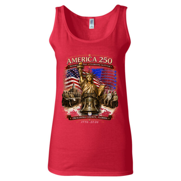 Ladies Official America 250 Cotton tank Thumbnail