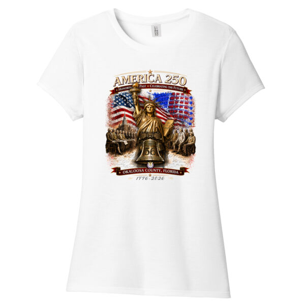 Ladies Poly Blend Official America 250 T-shirt  Thumbnail