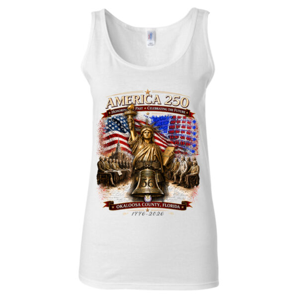 Ladies Official America 250 Cotton tank  Thumbnail